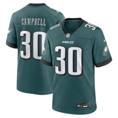 Jihaad Campbell Philadelphia Eagles 2025 NFL Draft First Round Pick Game Jersey - Green