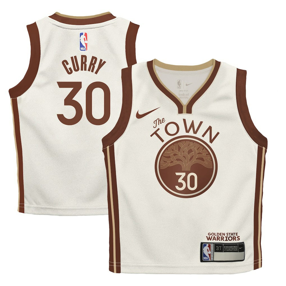 Stephen Curry Golden State Warriors Preschool 2025/26 City Edition Swingman Jersey sale - Tan