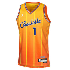 LaMelo Ball Charlotte Hornets Youth 2025/26 City Edition Swingman Jersey - Orange