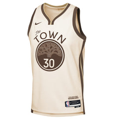 Stephen Curry Golden State Warriors Youth 2025/26 City Edition Swingman Jersey sale - Tan