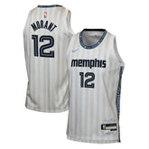 Ja Morant Memphis Grizzlies Youth 2025/26 City Edition Swingman Jersey White - Nike