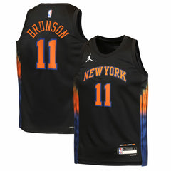 Jalen Brunson New York Knicks Jordan Brand Youth Swingman Jersey - Statement Edition - Black on sale