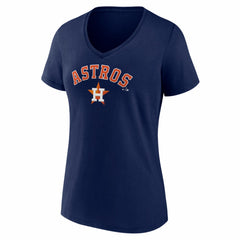 Houston Astros Women's Logo V-Neck T-Shirt Navy