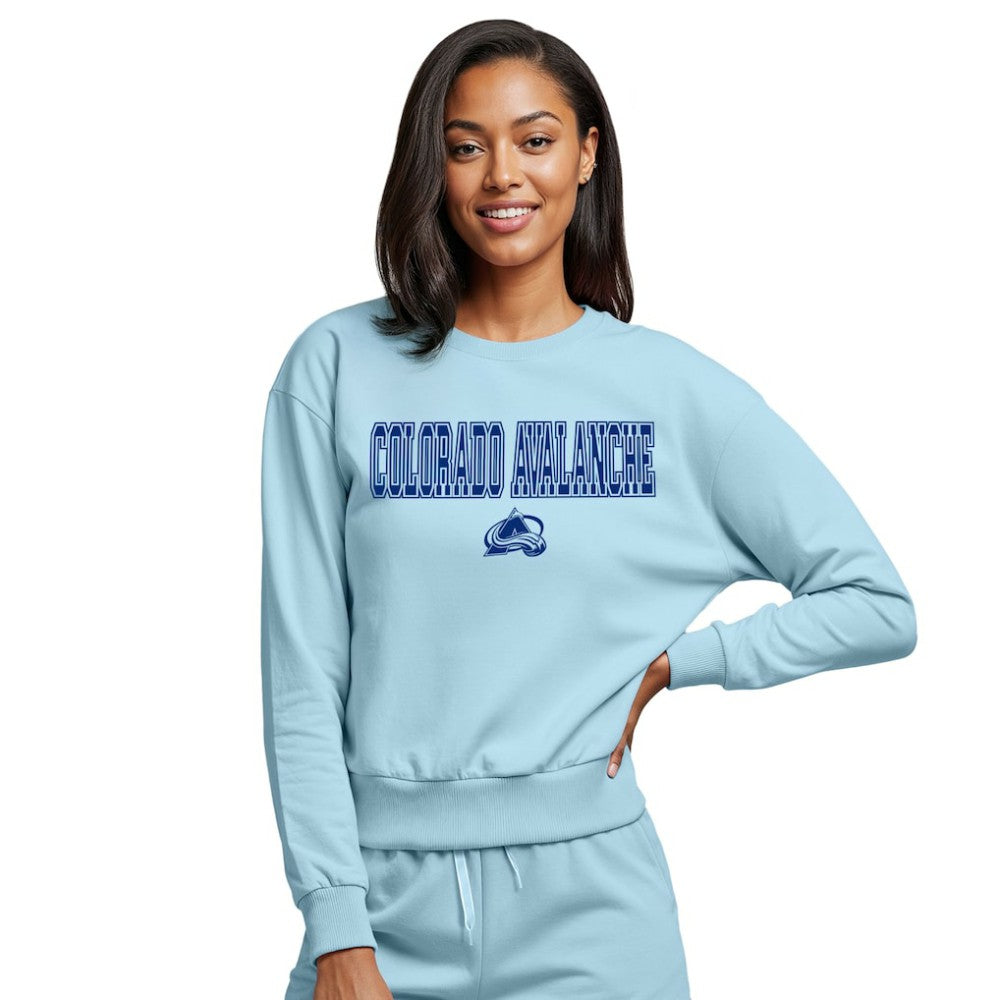 Colorado Avalanche Concepts Sport Women's Tonal Pullover Sweatshirt Light Blue