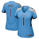 Cameron Ward Tennessee Titans Women's 2025 NFL Draft First Round Pick Game Jersey - Light Blue