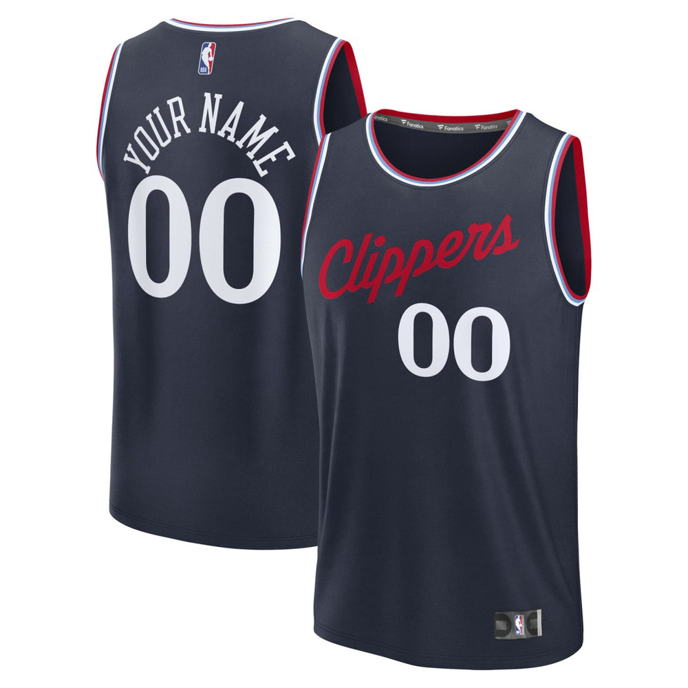 LA Clippers Fast Break Custom Jersey - Icon Edition - Navy