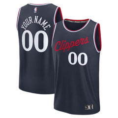LA Clippers Fast Break Custom Jersey - Icon Edition - Navy