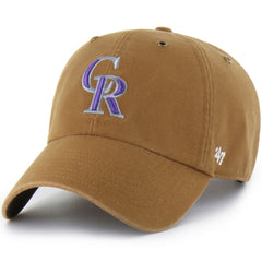 Colorado Rockies Carhartt x Clean Up Adjustable Hat Brown | 47 brand