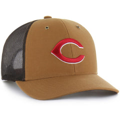 Cincinnati Reds Carhartt x Trucker Adjustable Hat Brown | 47 brand