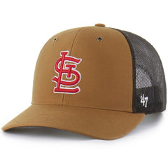 St. Louis Cardinals Carhartt x Trucker Adjustable Hat Brown | 47 brand