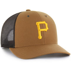 Pittsburgh Pirates Carhartt x Trucker Adjustable Hat Brown | 47 brand