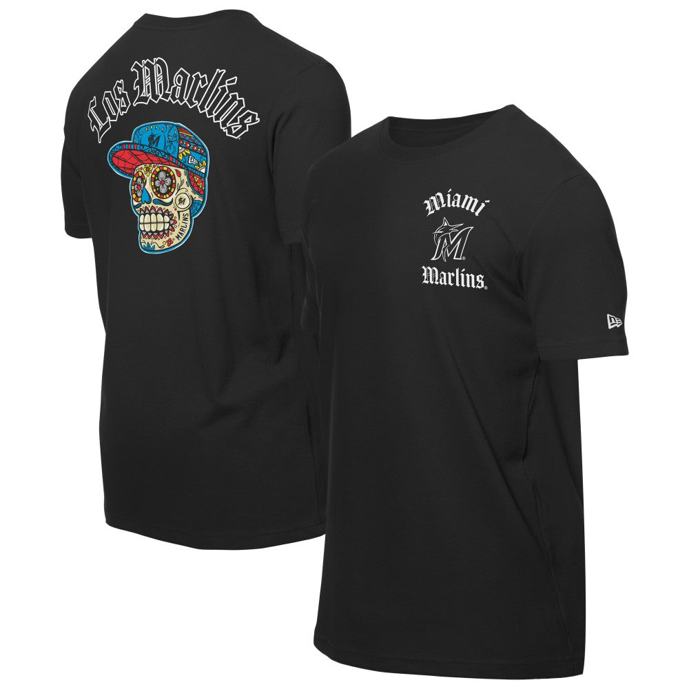 Miami Marlins Sugar Skulls T-Shirt Black | New Era