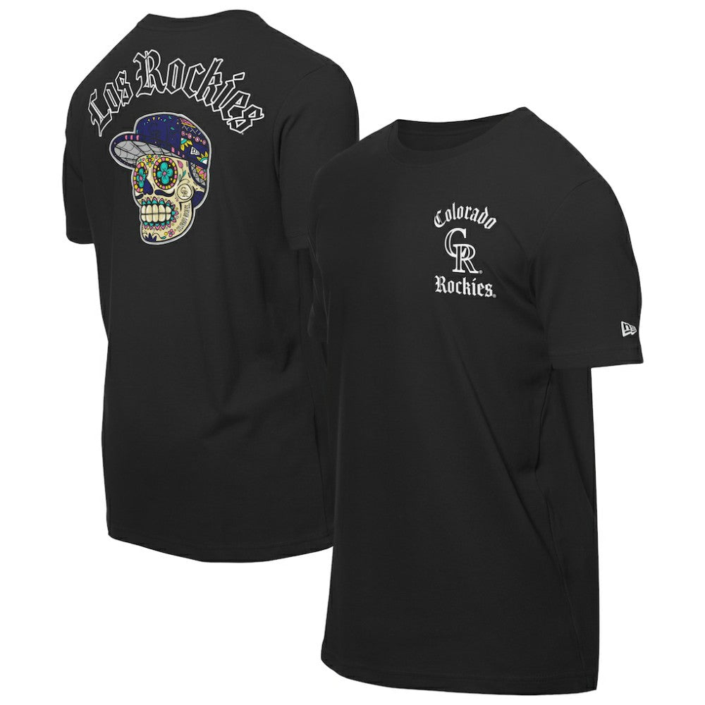 Colorado Rockies Sugar Skulls T-Shirt Black | New Era