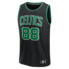 Neemias Queta Boston Celtics Fast Break Replica Player Jersey - Statement Edition - Black