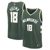 Kyle Kuzma Milwaukee Bucks Fast Break Replica Player Jersey - Icon Edition - Hunter Green