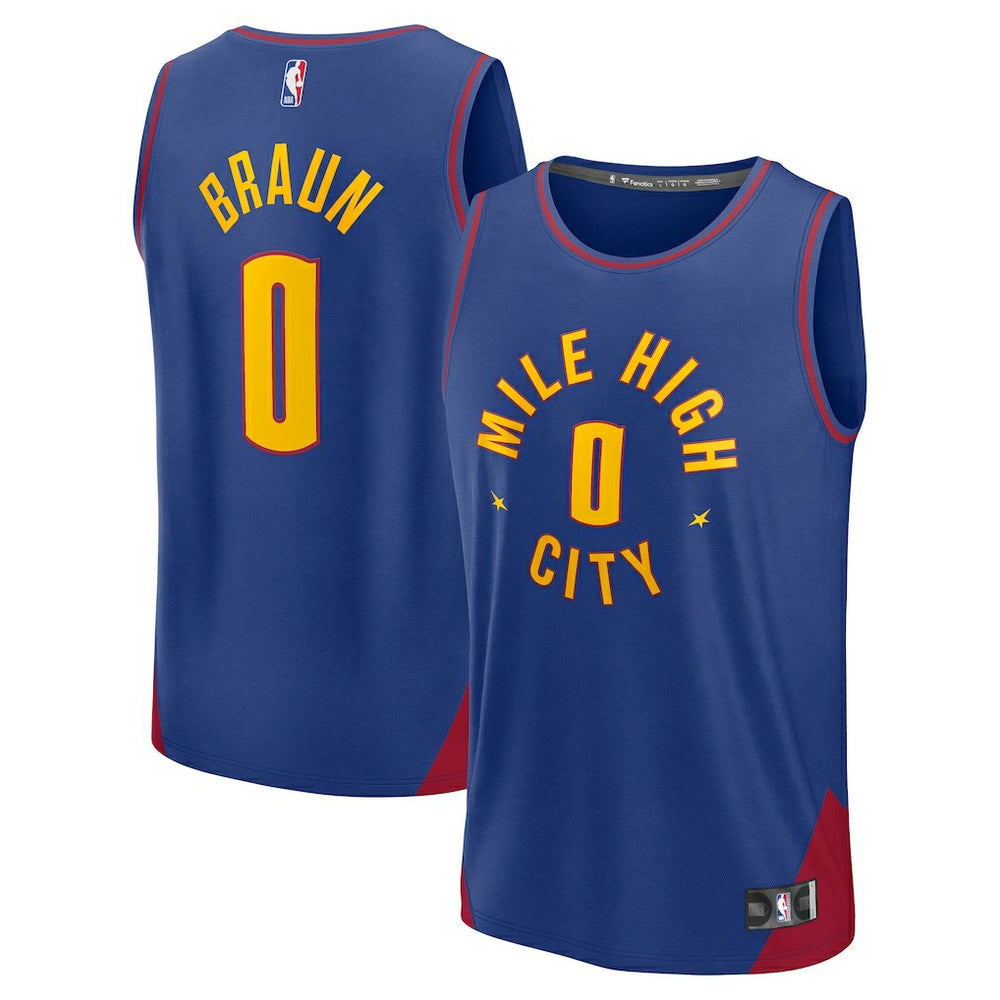 Christian Braun Denver Nuggets Fast Break Replica Player Jersey sale - Statement Editi- Blue