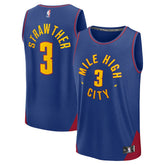 Julian Strawther Denver Nuggets Fast Break Replica Player Jersey sale - Statement Editi- Blue