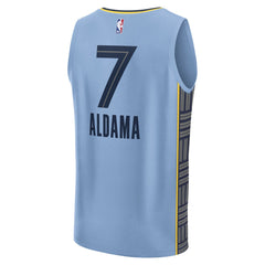 Santi Aldama Memphis Grizzlies Fast Break Replica Player Jersey - Statement Edition - Light Blue