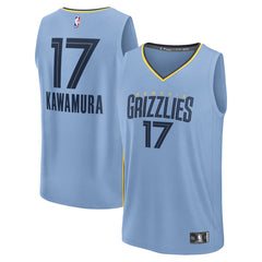 Yuki Kawamura Memphis Grizzlies Fast Break Replica Player Jersey - Statement Edition - Light Blue