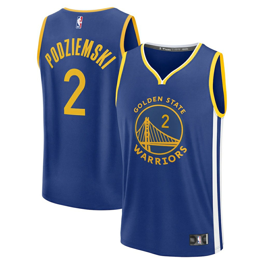 Brandin Podziemski Golden State Warriors Fast Break Replica Player Jersey sale - Icon Editi- Royal