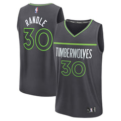 Julius Randle Minnesota Timberwolves Fast Break Replica Player Jersey - Statement Edition - Charcoal