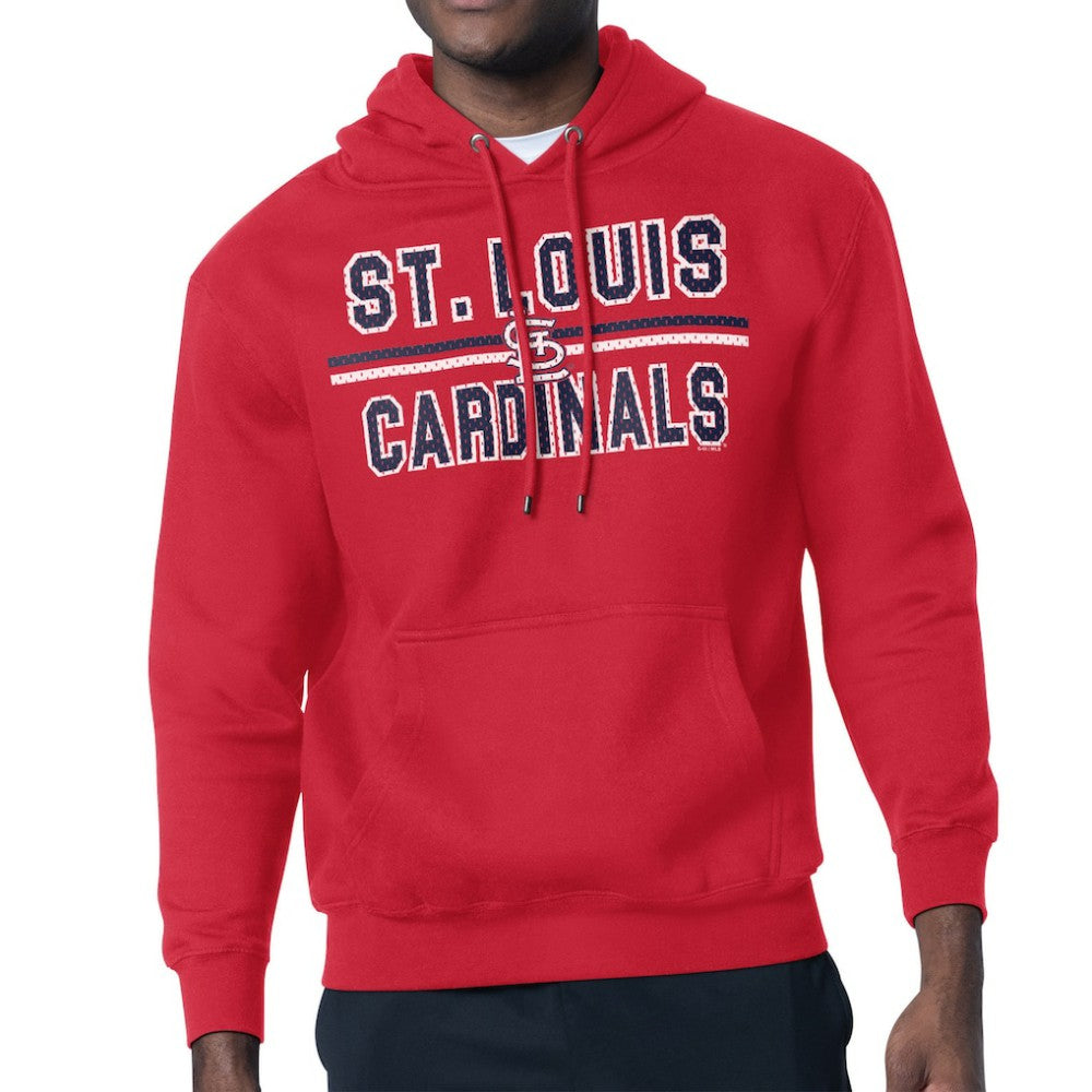 St. Louis Cardinals Starter Team Mesh Print Graphic Pullover Hoodie Red