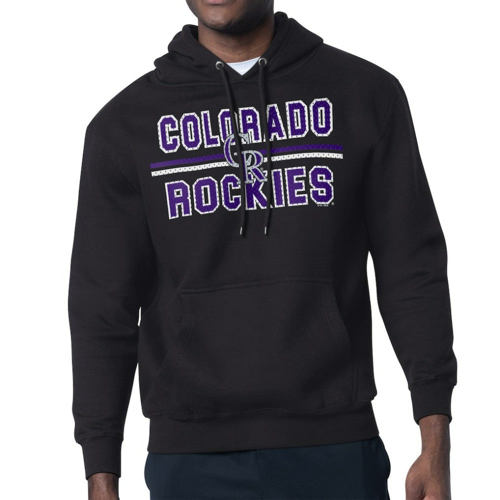 Colorado Rockies Starter Team Mesh Print Graphic Pullover Hoodie Black