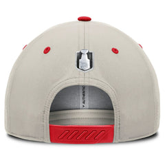 Washington Capitals Fanatics 2025 Stanley Cup Playoffs Locker Room Trucker Adjustable Hat Red/Gray