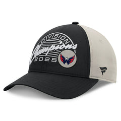 Washington Capitals Fanatics 2025 Metropolitan Division Champions Locker Room Adjustable Hat Black/Gray