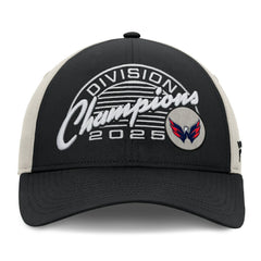 Washington Capitals Fanatics 2025 Metropolitan Division Champions Locker Room Adjustable Hat Black/Gray