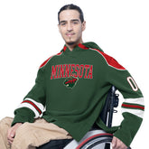 Minnesota Wild G-III Sports by Carl Banks Adaptive Wear Lord Stanley Hooded Long Sleeve Sweatshirt Green