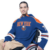 New York Islanders G-III Sports by Carl Banks Adaptive Wear Lord Stanley Hooded Long Sleeve Sweatshirt Royal