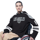 Los Angeles Kings G-III Sports by Carl Banks Adaptive Wear Lord Stanley Hooded Long Sleeve Sweatshirt Black