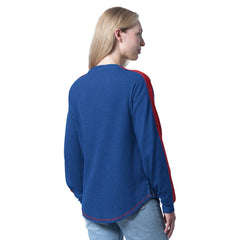 New York Rangers G-III 4Her by Carl Banks Women's Advantage Thermal Long-Sleeve Tri-Blend T-Shirt Blue