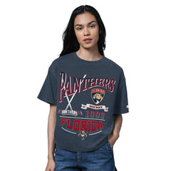 Florida Panthers Starter Women's Oversized Hall of Fame T-Shirt Heather Navy