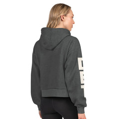 Detroit Red Wings Starter Women's Star Player Cropped Fleece Hoodie Heather Charcoal