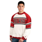 Detroit Red Wings Starter Male Adult Defense Fleece Crewneck Sweatshirt White
