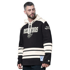 Detroit Red Wings Starter Slapshot Fashion Hoodie Black