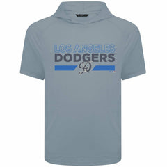 Los Angeles Dodgers Levelwear City Connect Phase No Hitter Short Sleeve Pullover Hoodie Gray