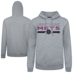 New York Mets Levelwear City Connect Podium No Hitter Pullover Hoodie Gray
