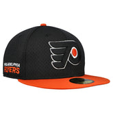 Philadelphia Flyers New Era Mesh Crown Two-Tone 59FIFTY Fitted Hat Black/Orange