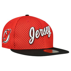 New Jersey Devils New Era Mesh Crown Two-Tone 59FIFTY Fitted Hat Red/Black