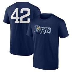 Tampa Bay Rays Jackie Robinson Day Name & Number T-Shirt Navy