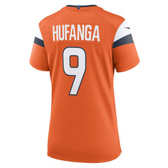 Talanoa Hufanga Denver Broncos Women's Team Game Jersey - Orange