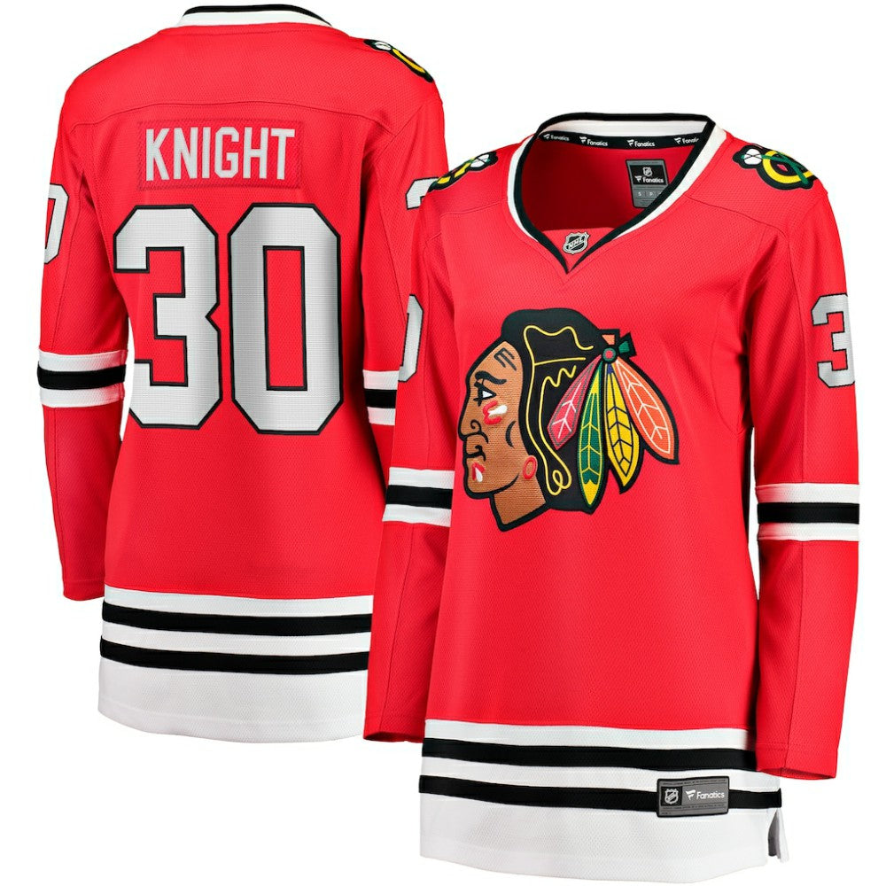 Spencer Knight Chicago Blackhawks Fanatics Women's Home Breakaway Player Jersey Red