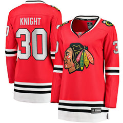 Spencer Knight Chicago Blackhawks Fanatics Women's Home Breakaway Player Jersey Red