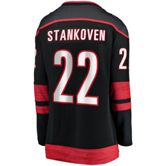 Logan Stankoven Carolina Hurricanes Fanatics Women's Home Breakaway Player Jersey Black