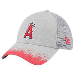 Los Angeles Angels Visor Paint Splatter 39THIRTY Flex Hat Gray | New Era
