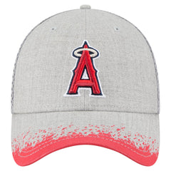 Los Angeles Angels Visor Paint Splatter 39THIRTY Flex Hat Gray | New Era