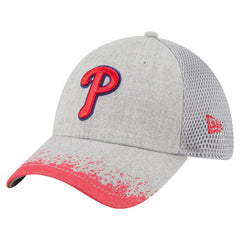 Philadelphia Phillies Visor Paint Splatter 39THIRTY Flex Hat Gray | New Era